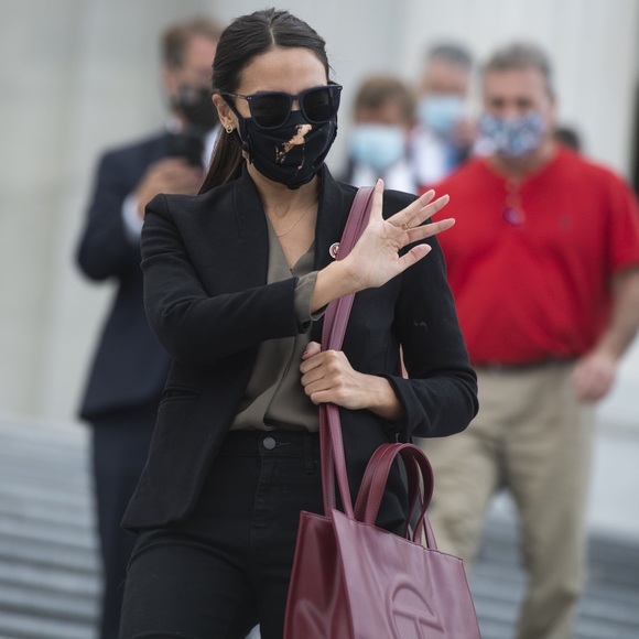 Telfar Medium Shopper in Oxblood - Picture 2 of 4